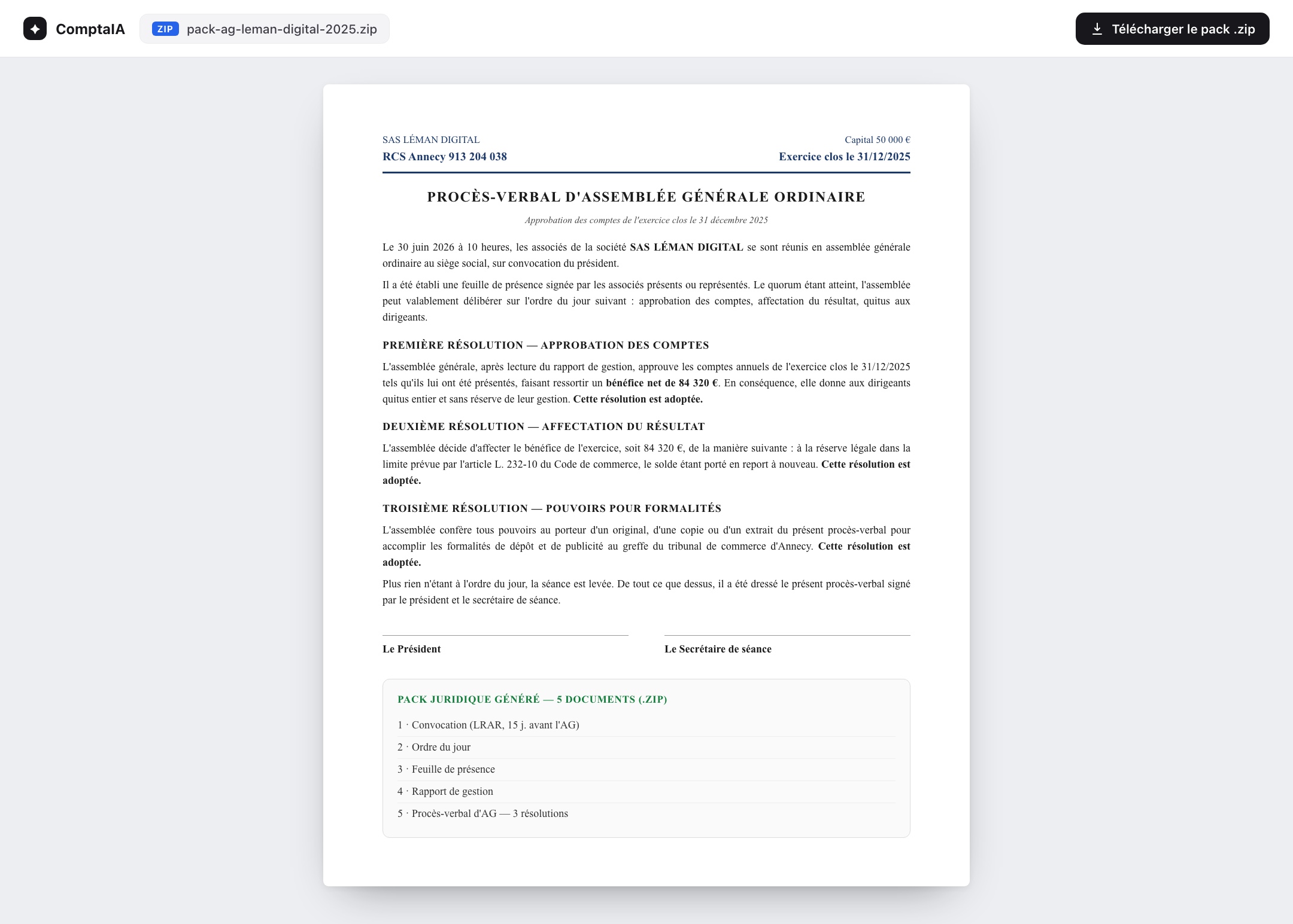 ComptIA — Pack .zip — 5 documents